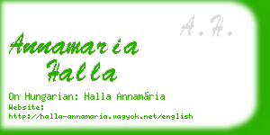 annamaria halla business card